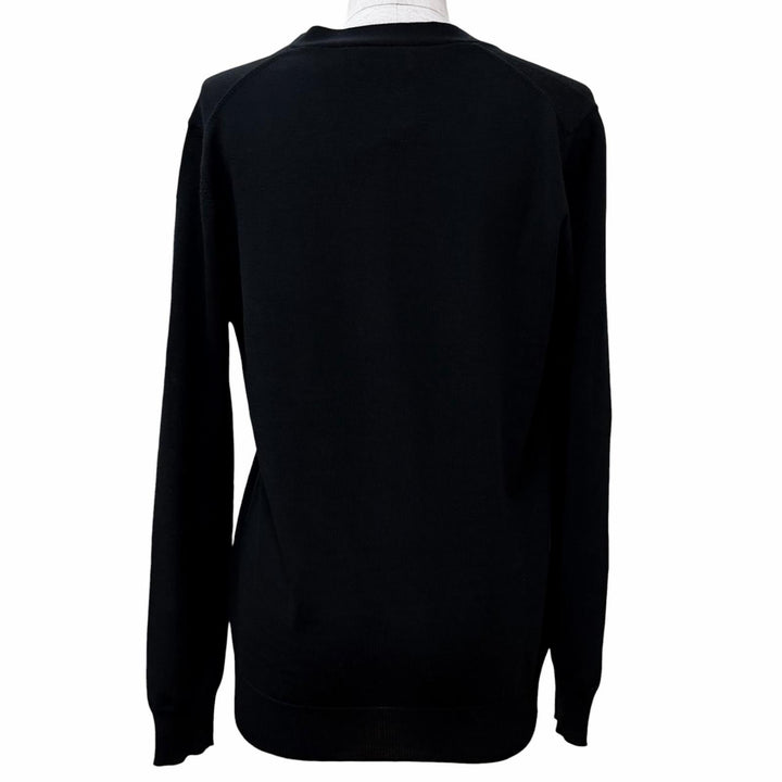Pristine PRADA cardigan Plain V-neck long-sleeved knit Virgin wool 40 DNA525