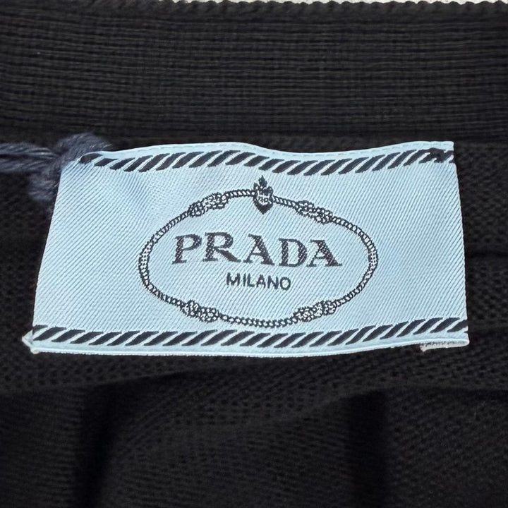 Pristine PRADA cardigan Plain V-neck long-sleeved knit Virgin wool 40 DNA525