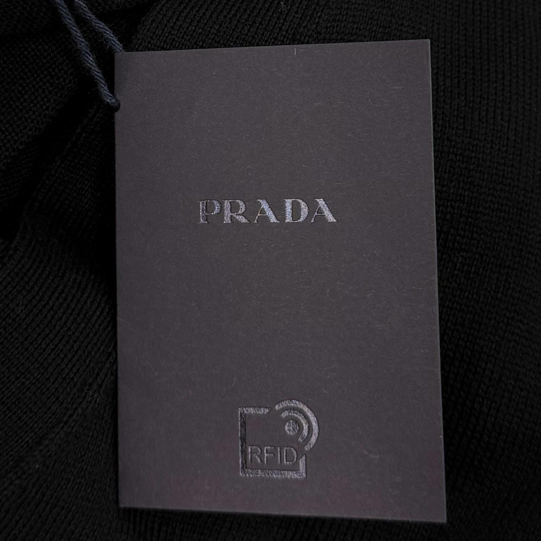 Pristine PRADA cardigan Plain V-neck long-sleeved knit Virgin wool 40 DNA525
