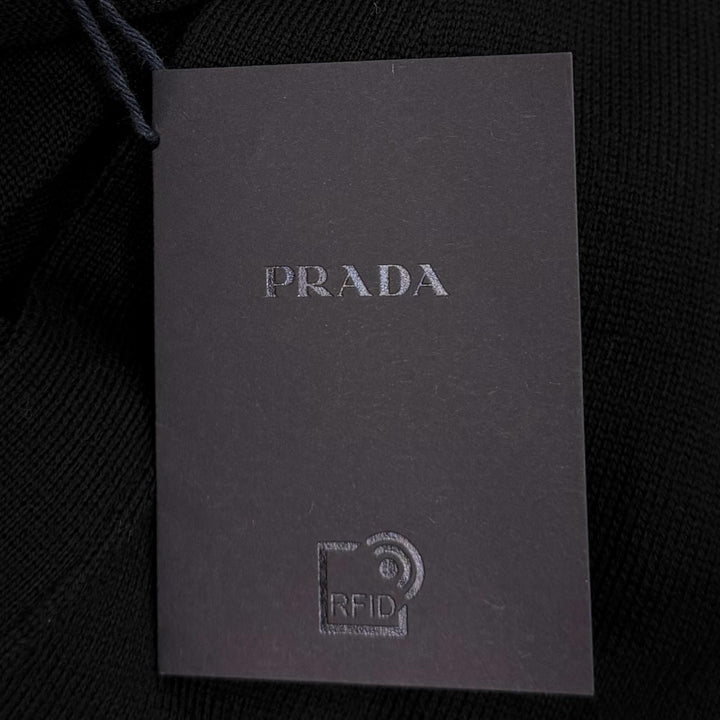 Pristine PRADA cardigan Plain V-neck long-sleeved knit Virgin wool 40 DNA525