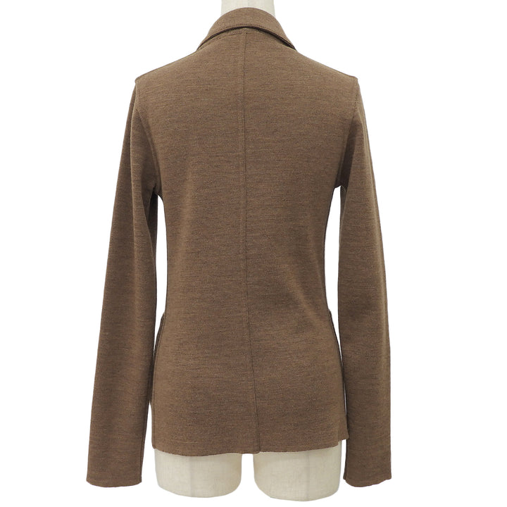 Excellent LARDINI tailored jacket knit Brown wool Women 38 A9JDIANTHA