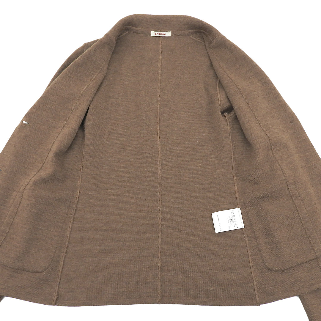 Excellent LARDINI tailored jacket knit Brown wool Women 38 A9JDIANTHA