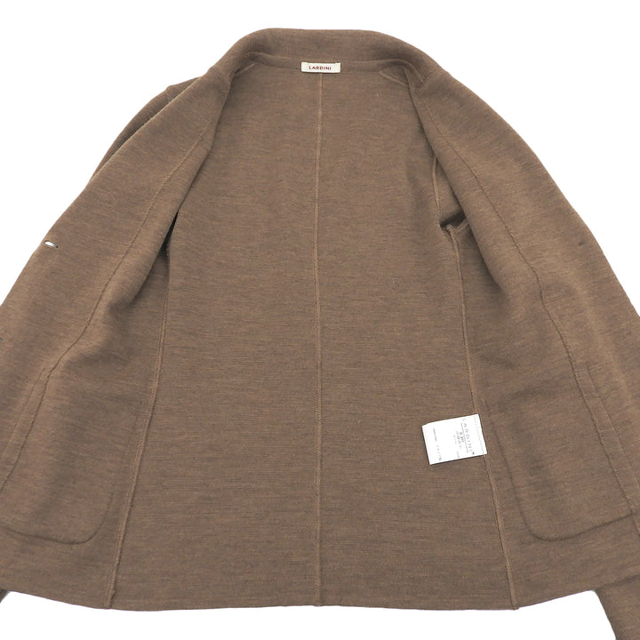 Excellent LARDINI tailored jacket knit Brown wool Women 38 A9JDIANTHA