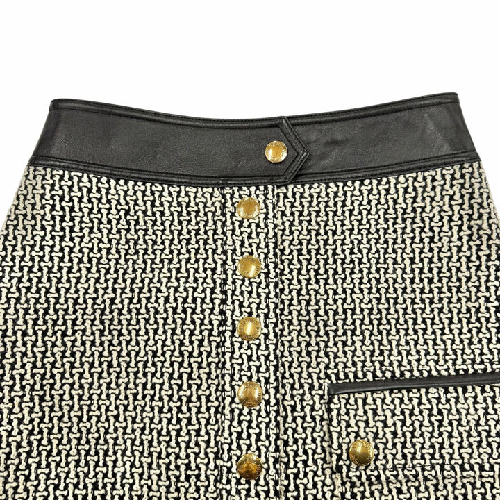 Pristine LOUIS VUITTON Tweed skirt black wool Women 36