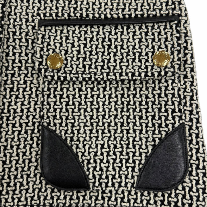Pristine LOUIS VUITTON Tweed skirt black wool Women 36
