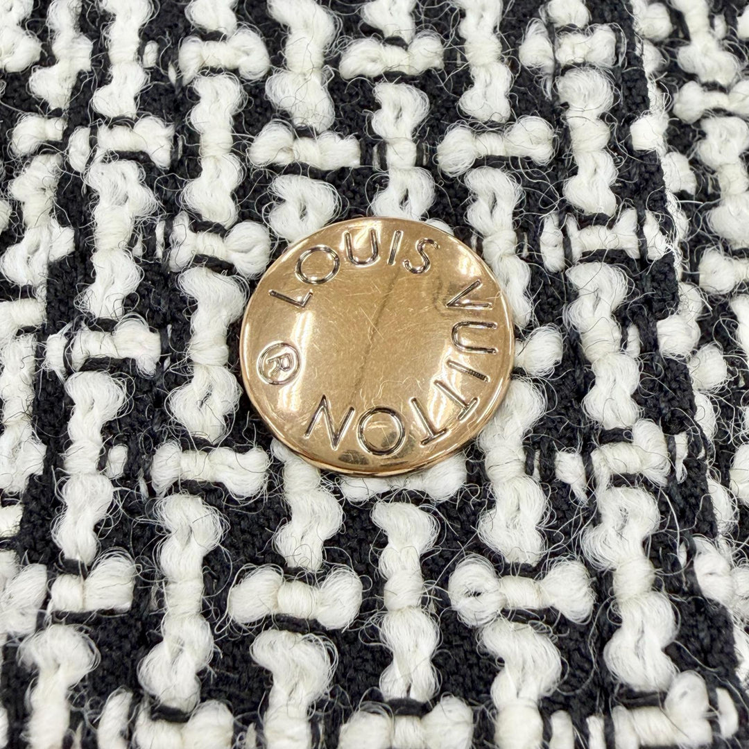 Pristine LOUIS VUITTON Tweed skirt black wool Women 36