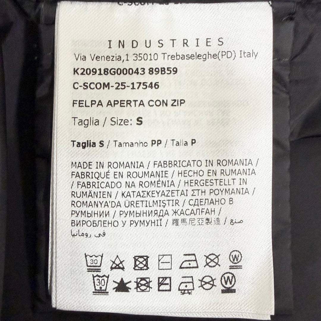 Excellent MONCLER Jacket FELPA APERTACON ZIP freeze black