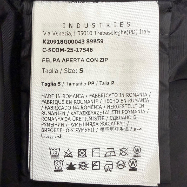 Excellent MONCLER Jacket FELPA APERTACON ZIP freeze black