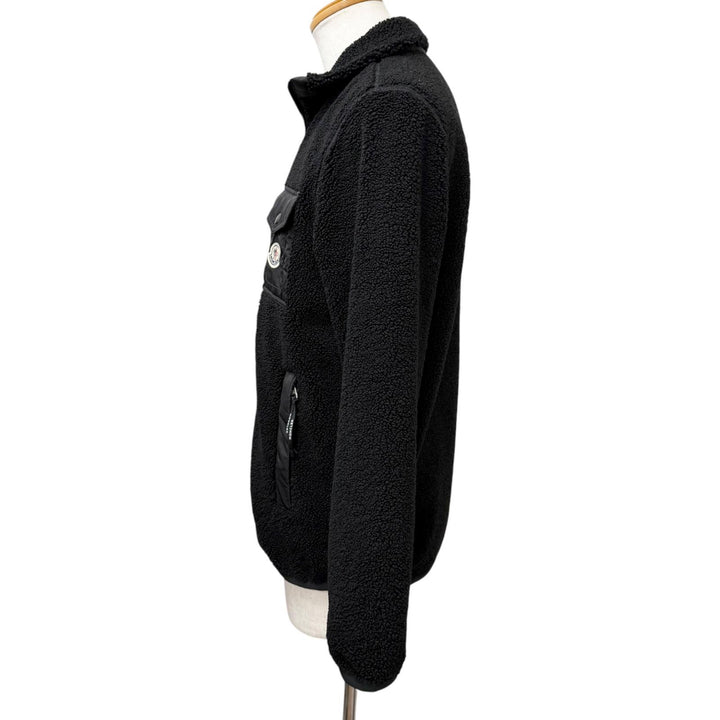 Excellent MONCLER Jacket FELPA APERTACON ZIP freeze black