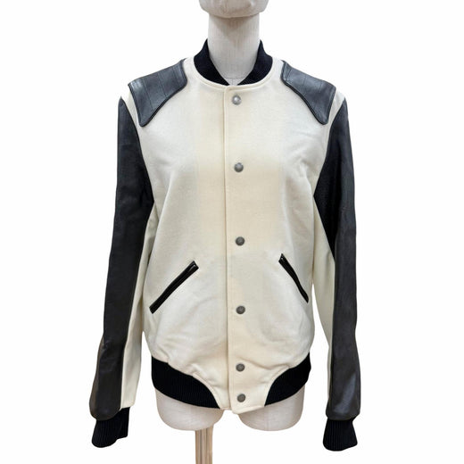 Excellent SAINT LAURENT PARIS Jacket white wool Women 38 507556