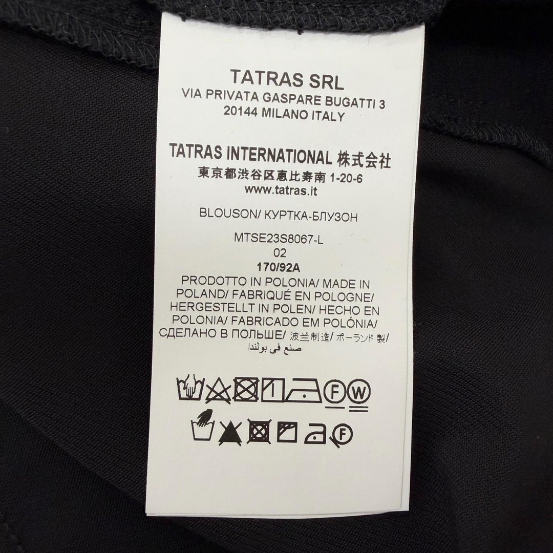 Discounted Great TATRAS Blouson VARESE Zip up black cotton mens MTSE23S8067