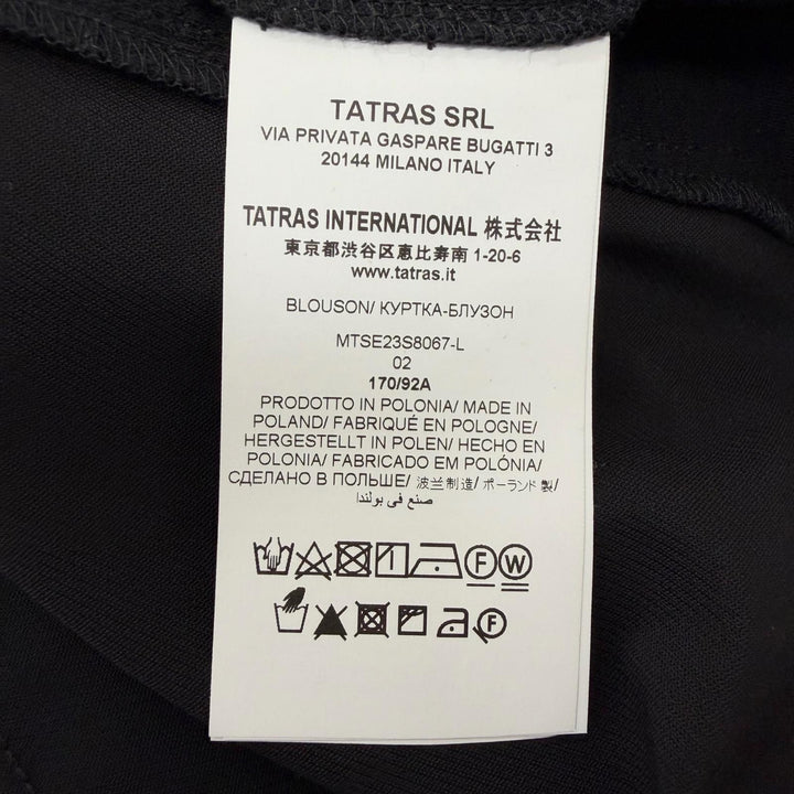 Discounted Great TATRAS Blouson VARESE Zip up black cotton mens MTSE23S8067
