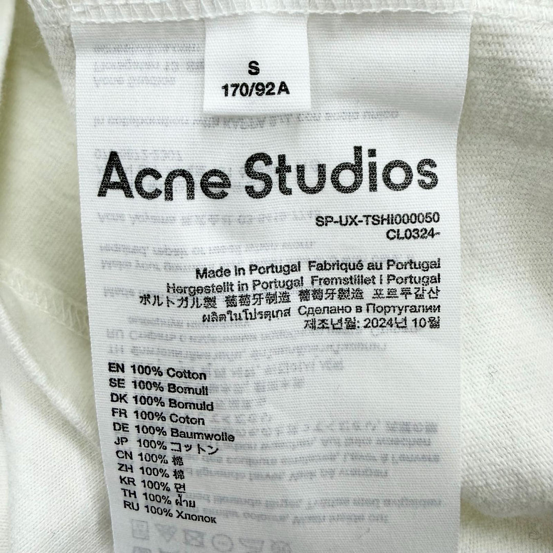 Pristine Acne Studios Kappa Long-sleeved T-shirt white mens S SP-UX-TSHI000050