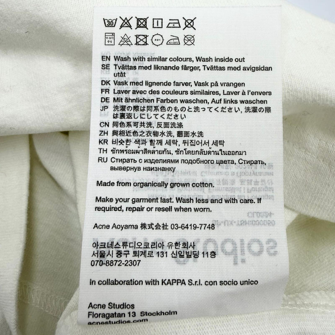 Pristine Acne Studios Kappa Long-sleeved T-shirt white mens S SP-UX-TSHI000050