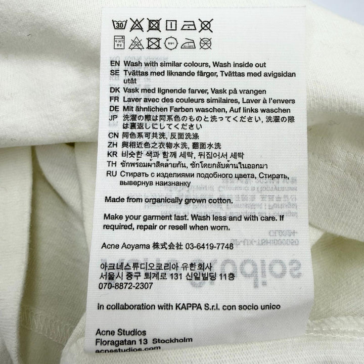 Pristine Acne Studios Kappa Long-sleeved T-shirt white mens S SP-UX-TSHI000050