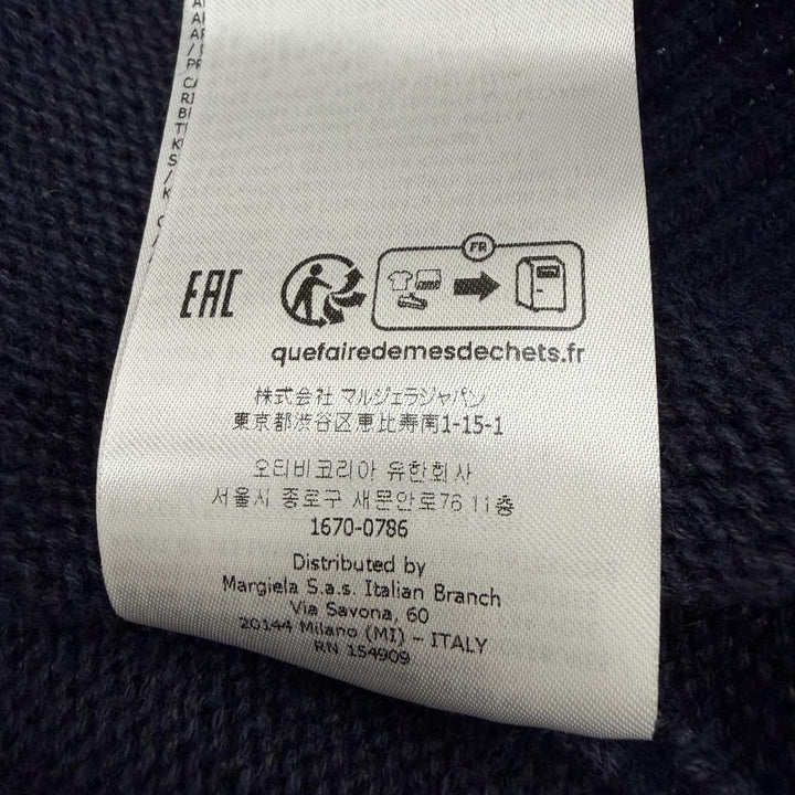 Excellent Maison Margiela 14 cardigan Navy wool mens L SI1Gold Plated0003