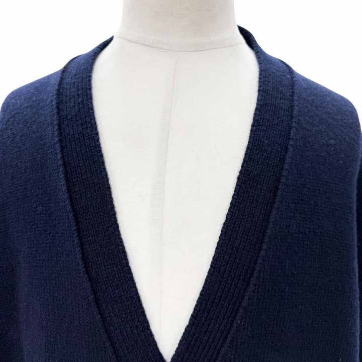 Excellent Maison Margiela 14 cardigan Navy wool mens L SI1Gold Plated0003