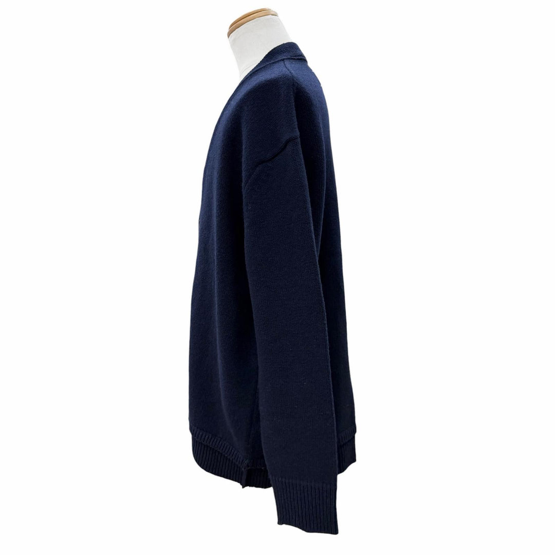 Excellent Maison Margiela 14 cardigan Navy wool mens L SI1Gold Plated0003