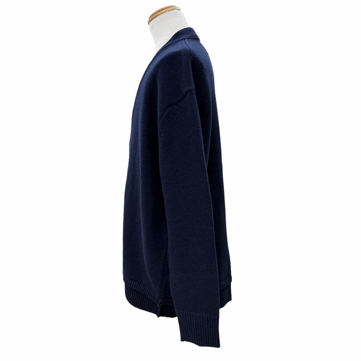 Excellent Maison Margiela 14 cardigan Navy wool mens L SI1Gold Plated0003