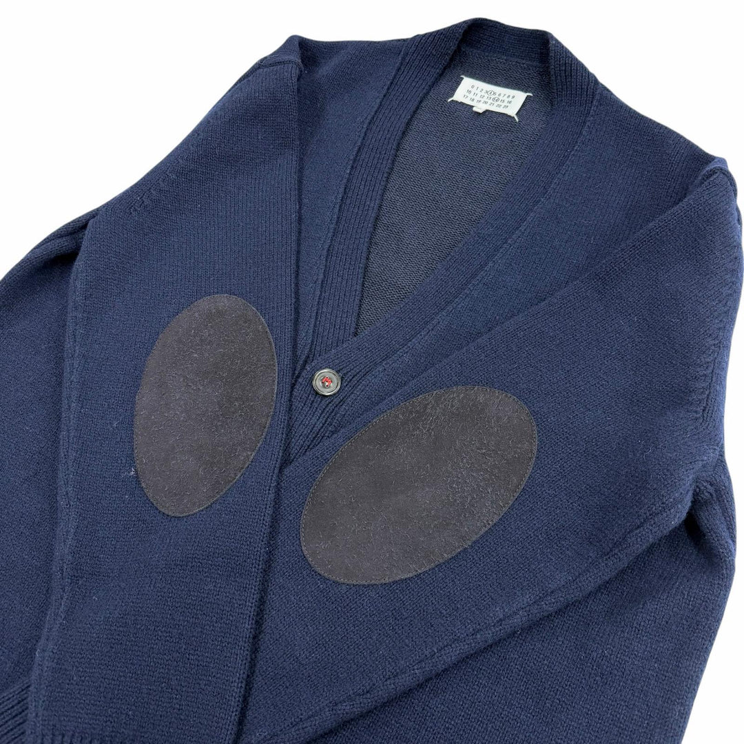 Excellent Maison Margiela 14 cardigan Navy wool mens L SI1Gold Plated0003