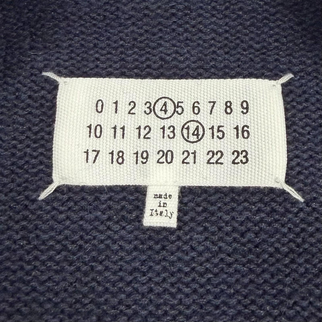 Excellent Maison Margiela 14 cardigan Navy wool mens L SI1Gold Plated0003