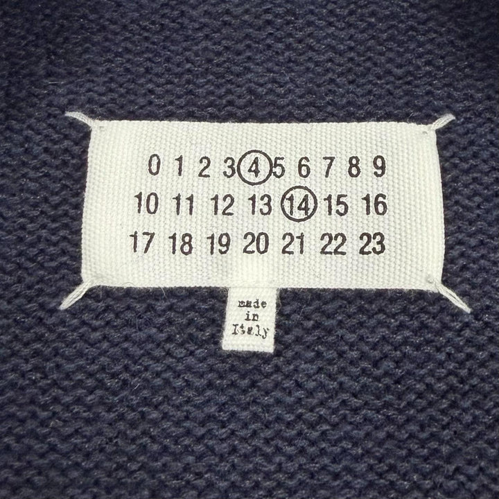 Excellent Maison Margiela 14 cardigan Navy wool mens L SI1Gold Plated0003