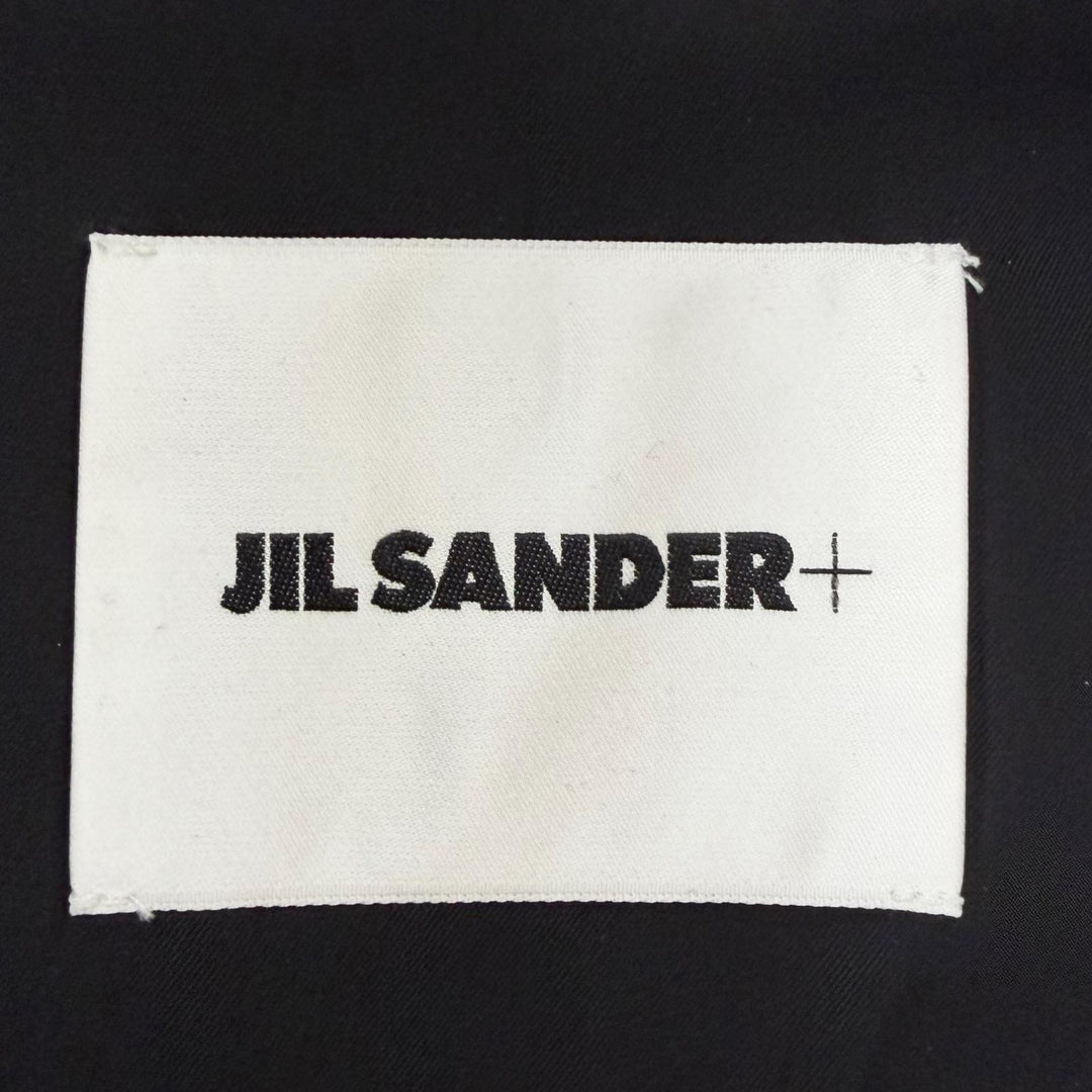 Great JIL SANDER+ Blouson Half zip jacket black wool mens 48 J47DL0150