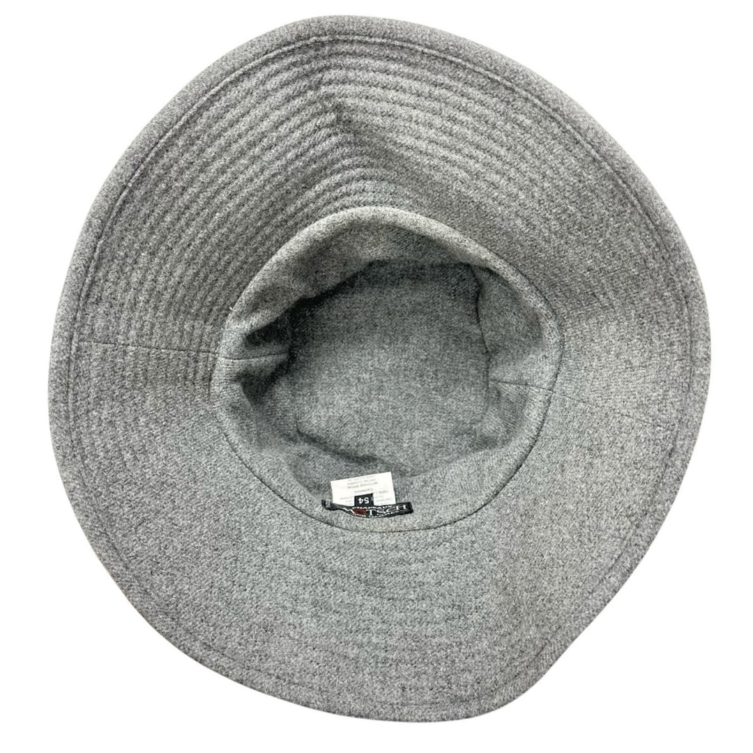 Great MOTSCH HERMES hat Leather bucket black Calfskin Leather Women 54