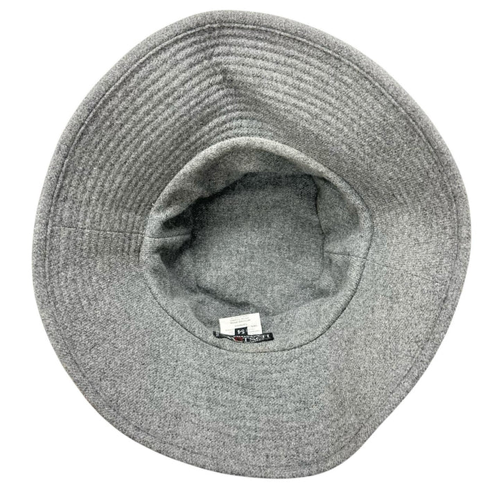 Great MOTSCH HERMES hat Leather bucket black Calfskin Leather Women 54