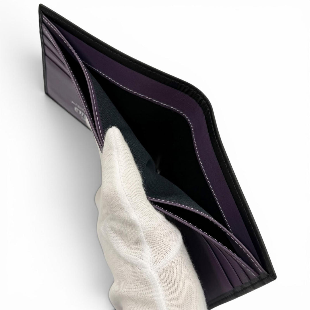 Pristine ETTINGER Bifold Wallet Leather wallet, billfold black leather mens