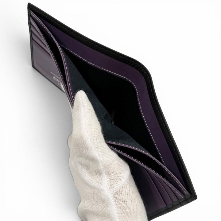 Pristine ETTINGER Bifold Wallet Leather wallet, billfold black leather mens