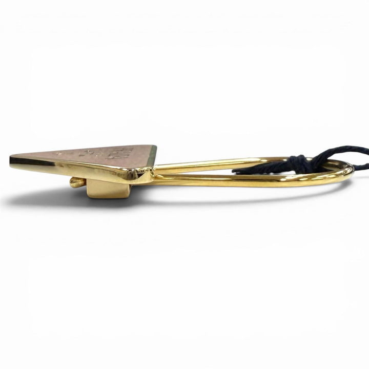 Excellent PRADA key ring Triangle Logo Plate Keyring pink Women 1PS063