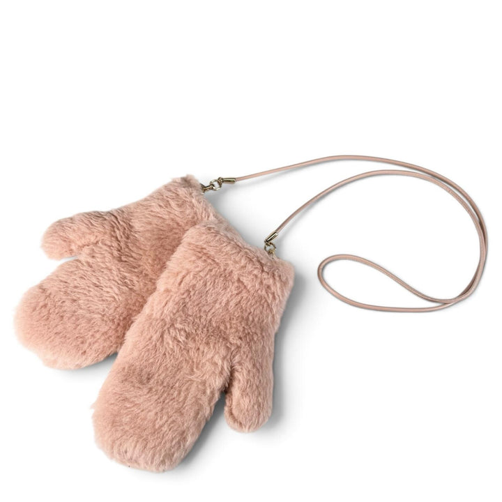 Excellent Max Mara gloves OMBRATO Teddy bear mitten gloves pink beige alpaca