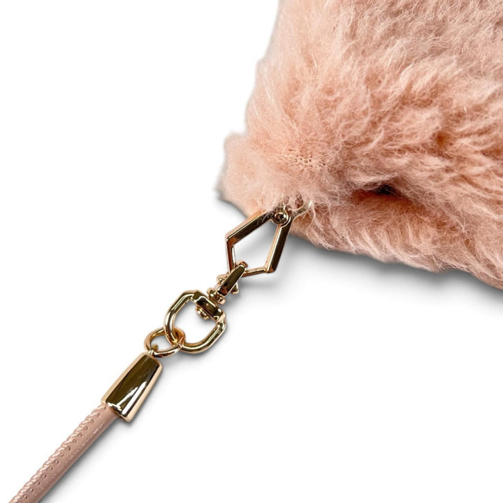 Excellent Max Mara gloves OMBRATO Teddy bear mitten gloves pink beige alpaca