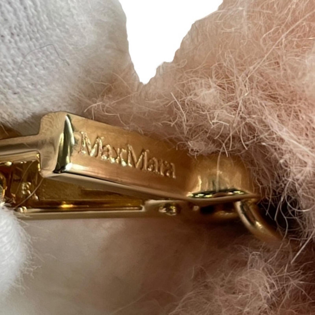 Excellent Max Mara gloves OMBRATO Teddy bear mitten gloves pink beige alpaca