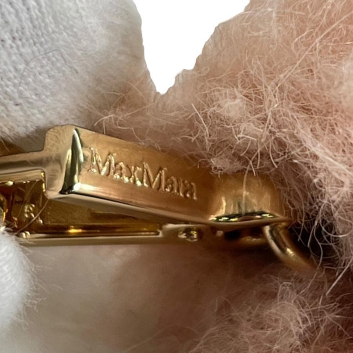 Excellent Max Mara gloves OMBRATO Teddy bear mitten gloves pink beige alpaca