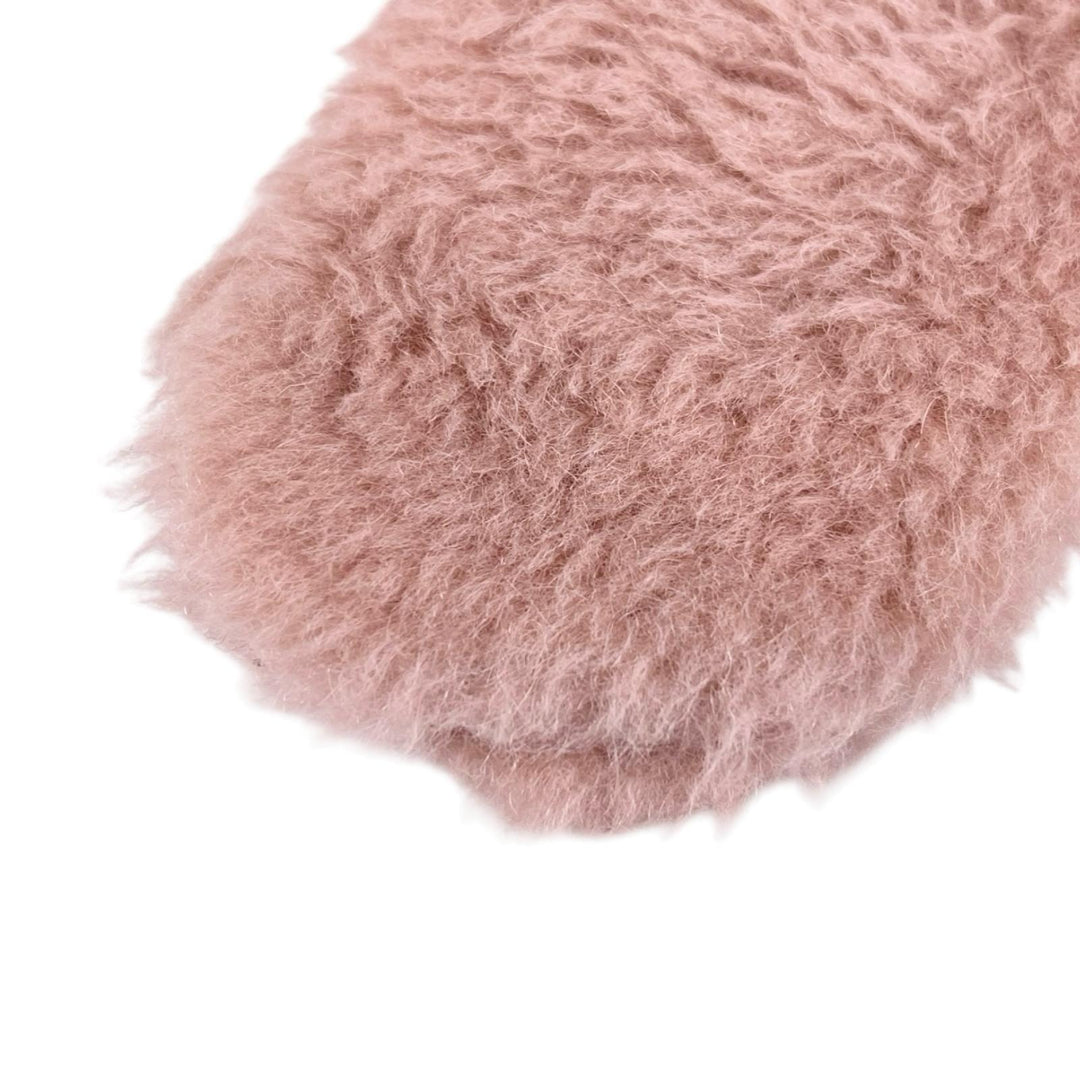 Excellent Max Mara gloves OMBRATO Teddy bear mitten gloves pink beige alpaca