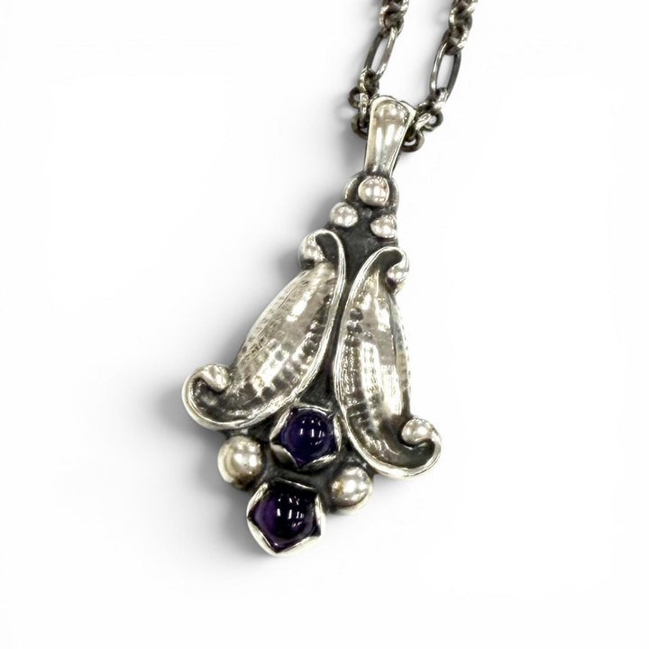 Excellent Georg Jensen Necklace 1993 Year Pendant Silver 925 Women