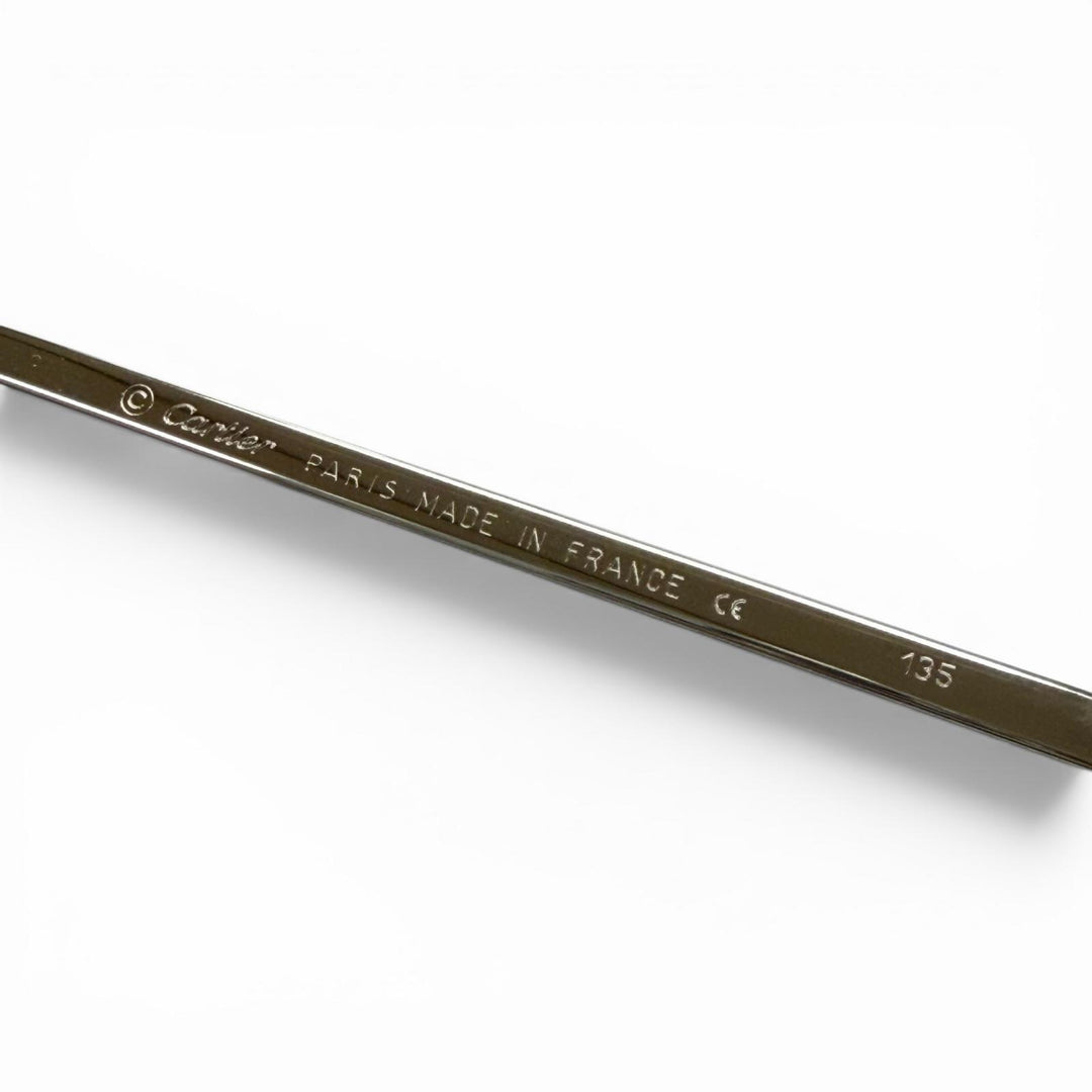 Great Cartier sunglasses Rimless Two-Point Eyewear Silver mens