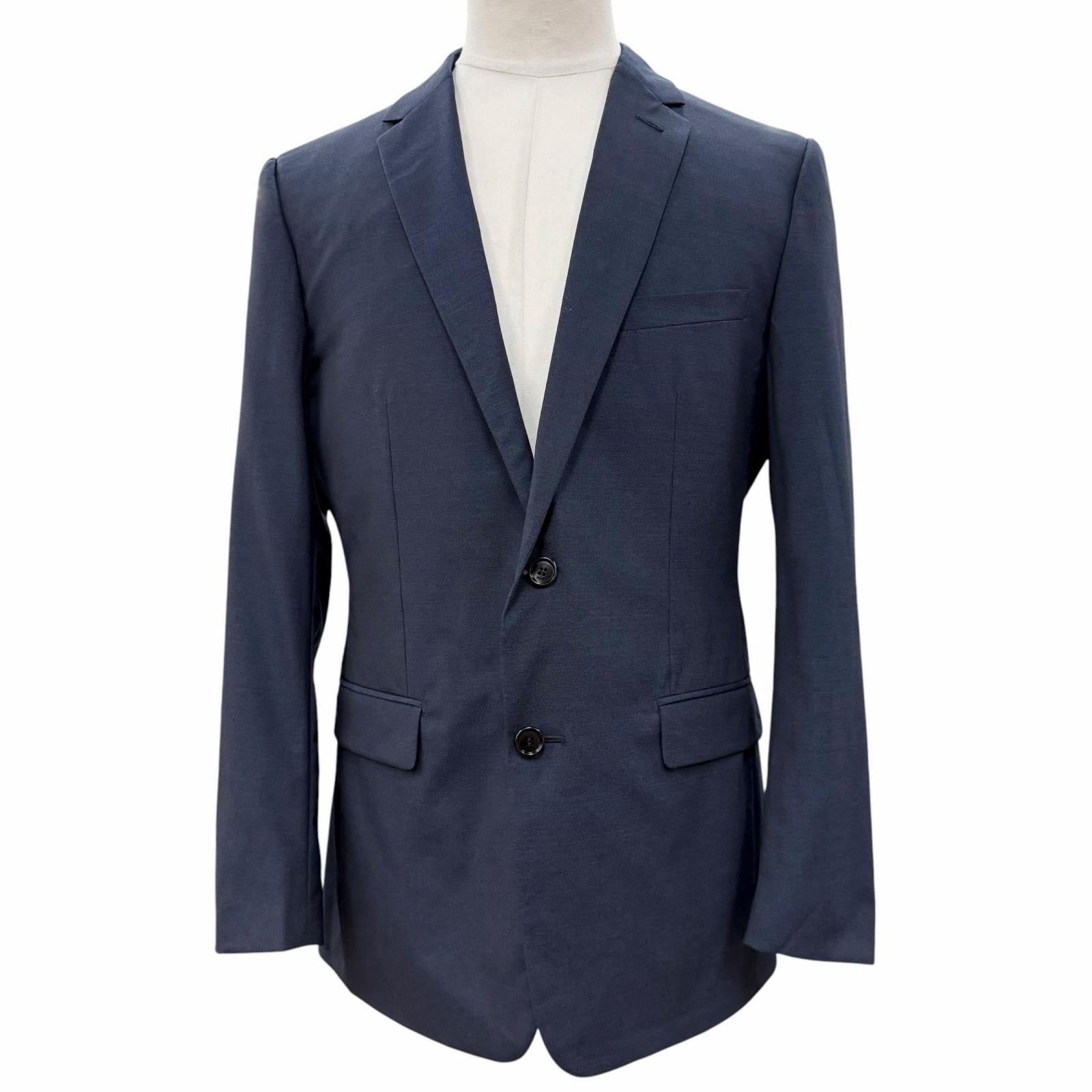Excellent DIOR tailored jacket Navy wool mens 50 633C720A4767