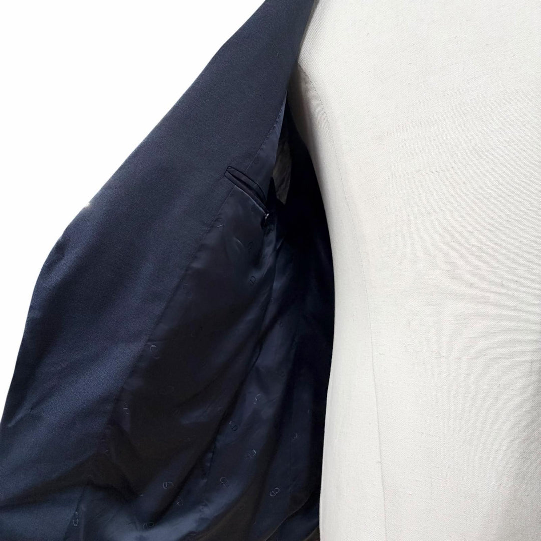 Excellent DIOR tailored jacket Navy wool mens 50 633C720A4767