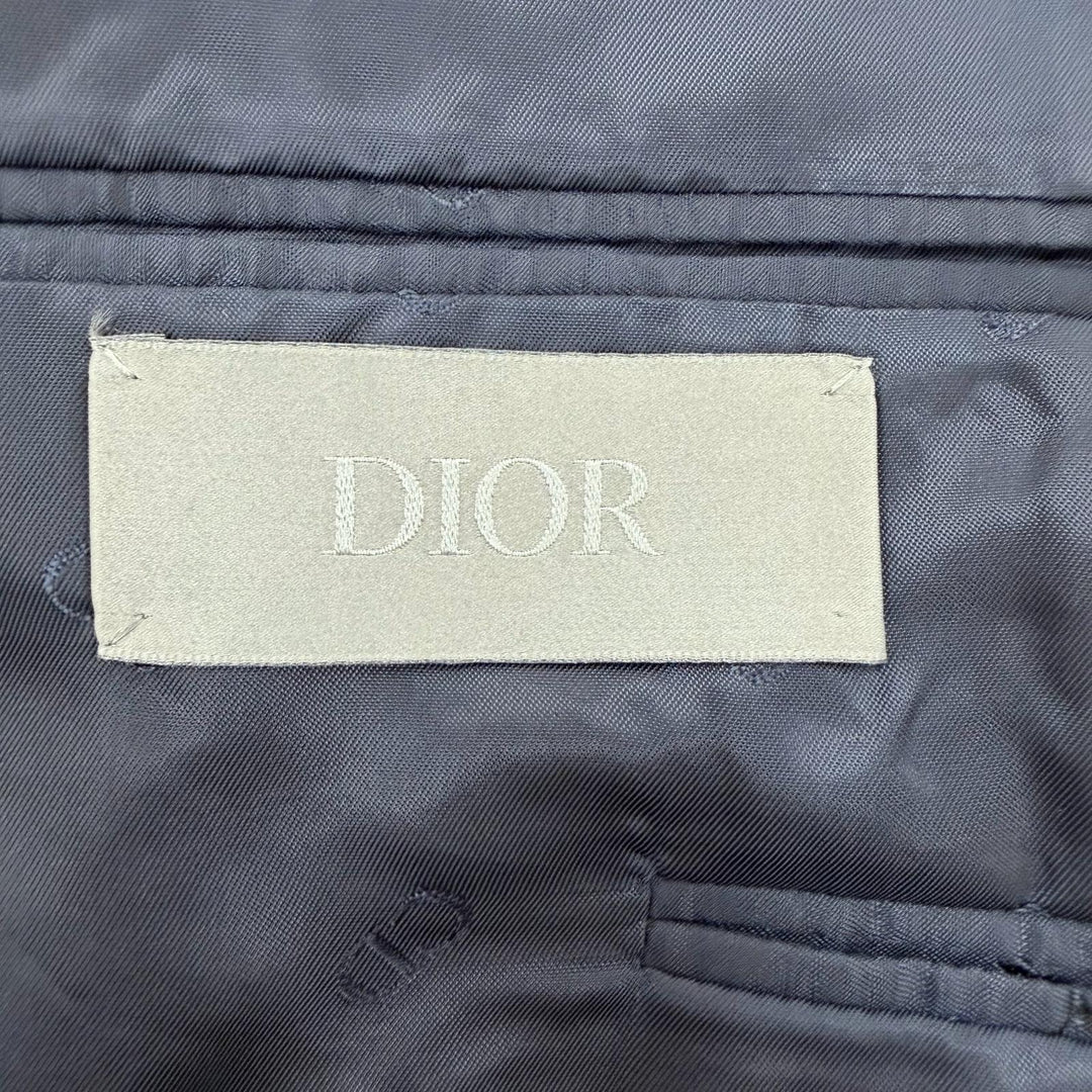 Excellent DIOR tailored jacket Navy wool mens 50 633C720A4767