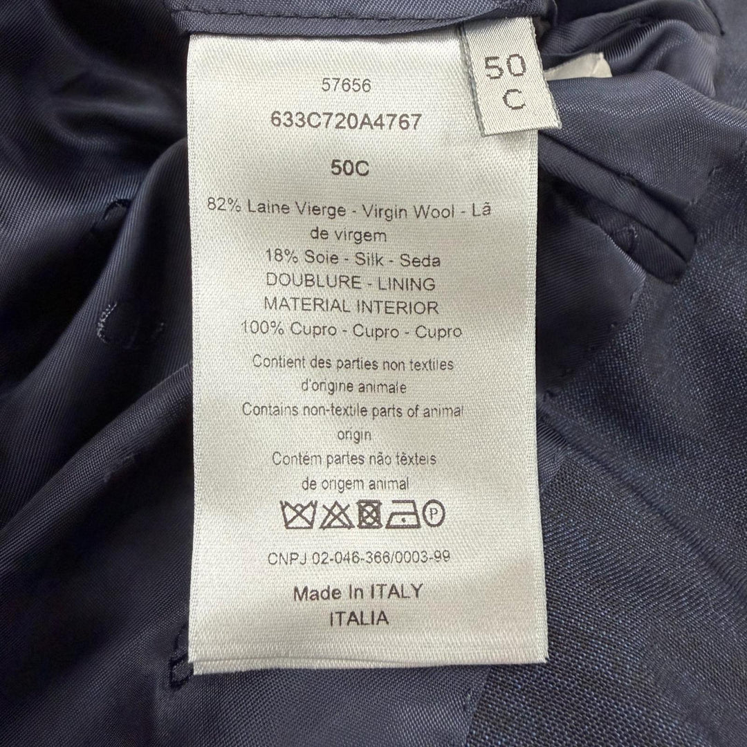 Excellent DIOR tailored jacket Navy wool mens 50 633C720A4767