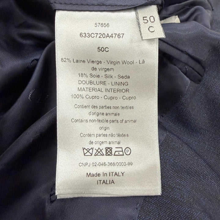 Excellent DIOR tailored jacket Navy wool mens 50 633C720A4767