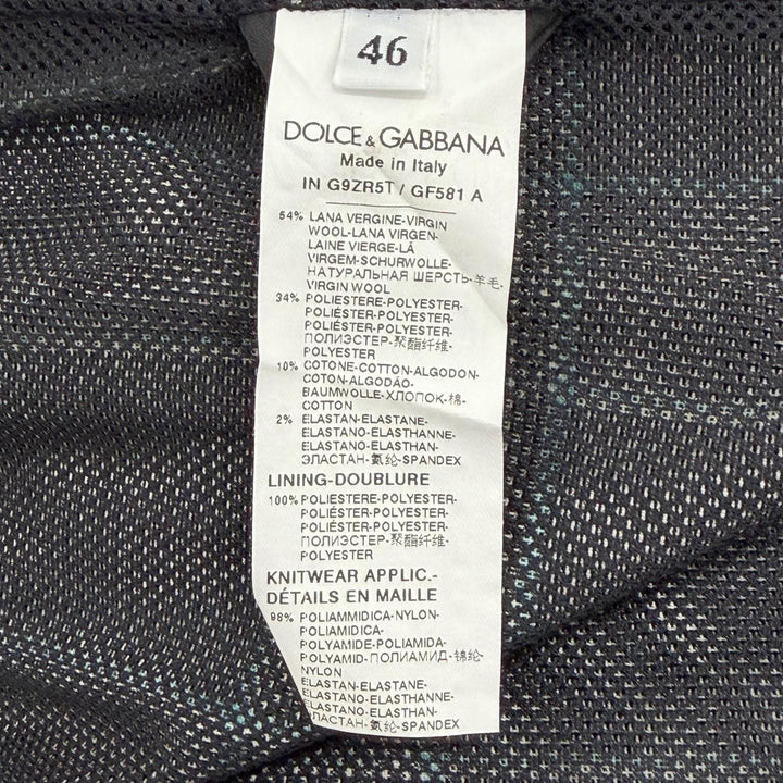 Excellent DOLCE&GABBANA two-piece set gray wool mens 46