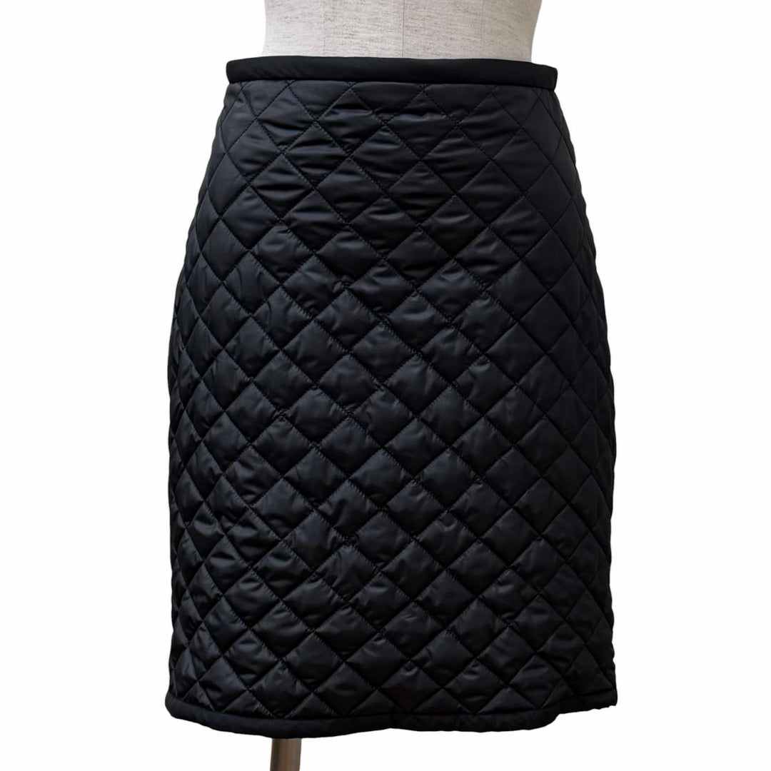Excellent LOUIS VUITTON Tight Skirt Knee-length quilted black polyester Women 36