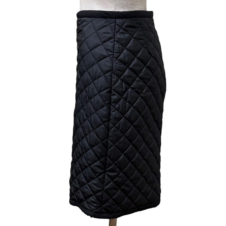 Excellent LOUIS VUITTON Tight Skirt Knee-length quilted black polyester Women 36