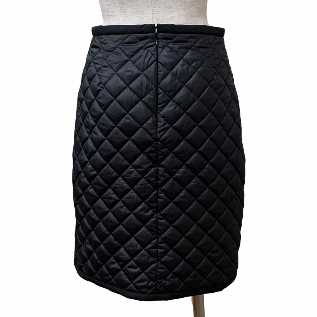 Excellent LOUIS VUITTON Tight Skirt Knee-length quilted black polyester Women 36