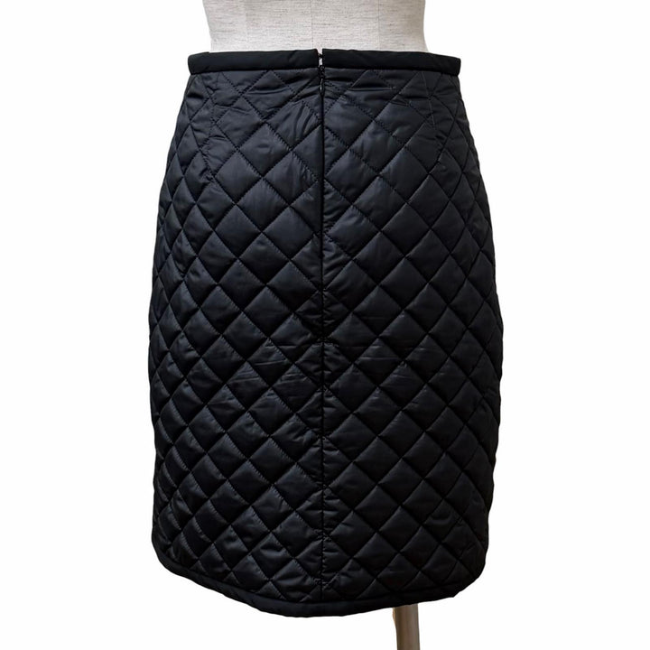 Excellent LOUIS VUITTON Tight Skirt Knee-length quilted black polyester Women 36