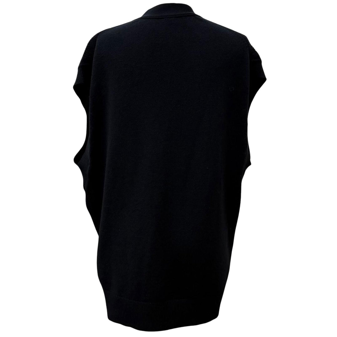 Great HERMES Best V-neck knit with Serie buttons black cashmere 36 3H2706D1